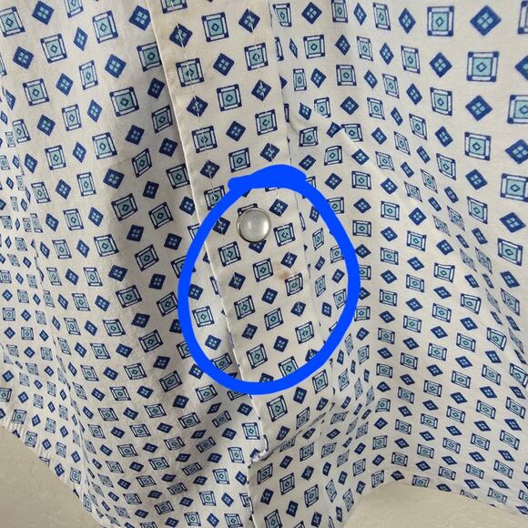 Panhandle Rough Stock Boys Blue White Check Pearl Snap Cowboy Rodeo Shirt M 10 - Picture 8 of 10
